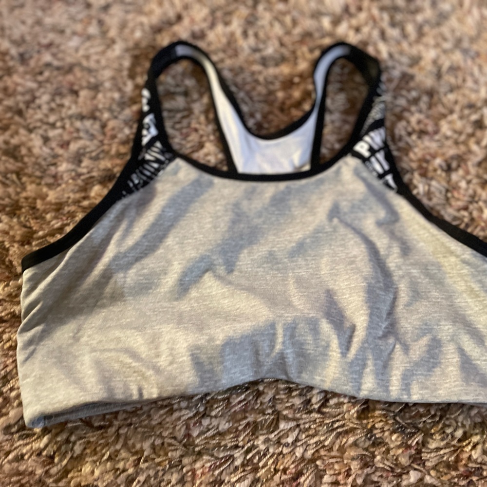 Large grey/black Victoria secret pink sports bra